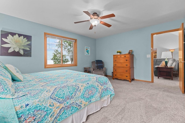 N7861 Lakeshore Dr, Fond Du Lac, WI 54937 - carpeted bedroom with ceiling fan and baseboards
