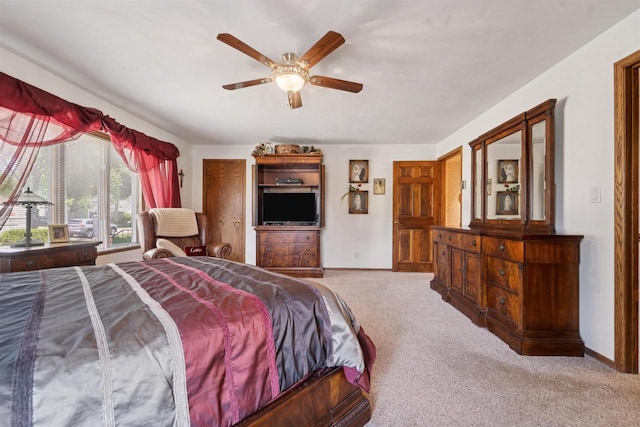 2213 Sunrise Dr, Appleton, WI 54914 - bedroom with carpet floors and ceiling fan