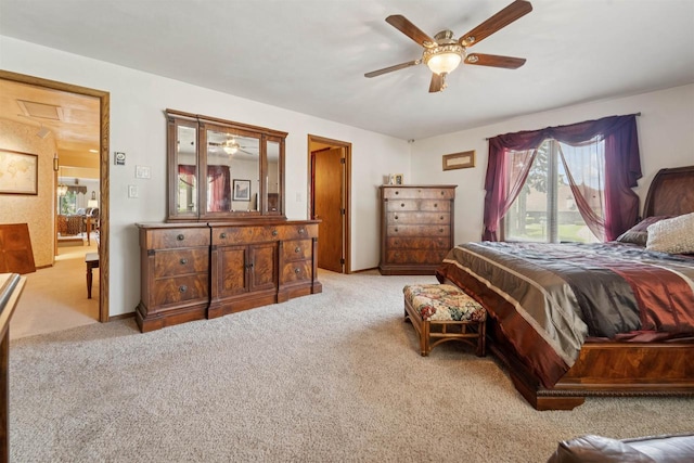 2213 Sunrise Dr, Appleton, WI 54914 - carpeted bedroom featuring access to outside and ceiling fan