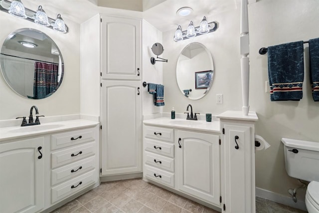 2213 Sunrise Dr, Appleton, WI 54914 - full bath featuring toilet and two vanities