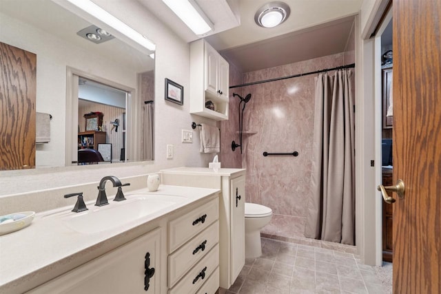 2213 Sunrise Dr, Appleton, WI 54914 - full bath with vanity, curtained shower, tile patterned floors, and connected bathroom