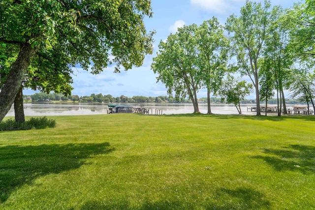 2213 Sunrise Dr, Appleton, WI 54914 - view of grassy yard with a water view