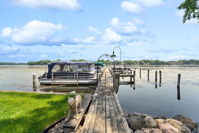 2213 Sunrise Dr, Appleton, WI 54914 - dock with a water view and boat lift