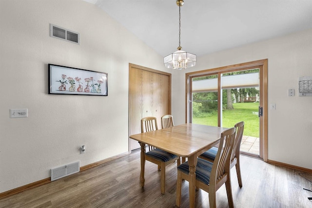 15 Naylor Cir, Madison, WI 53719 - dining room featuring a chandelier, light wood finished floors, and lofted ceiling