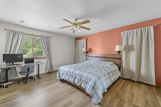 15 Naylor Cir, Madison, WI 53719 - bedroom featuring wood finished floors, an office area, and a ceiling fan
