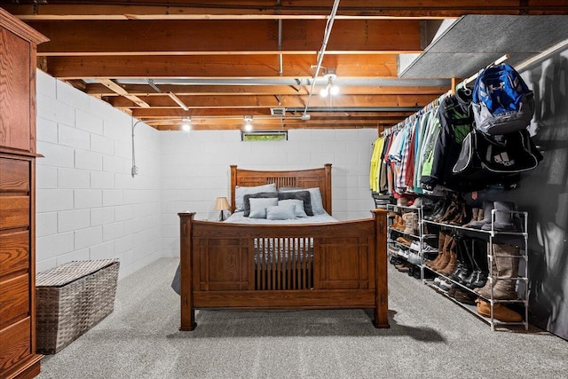 1918 Wilson Ave, Sheboygan, WI 53081 - bedroom featuring carpet floors and concrete block wall