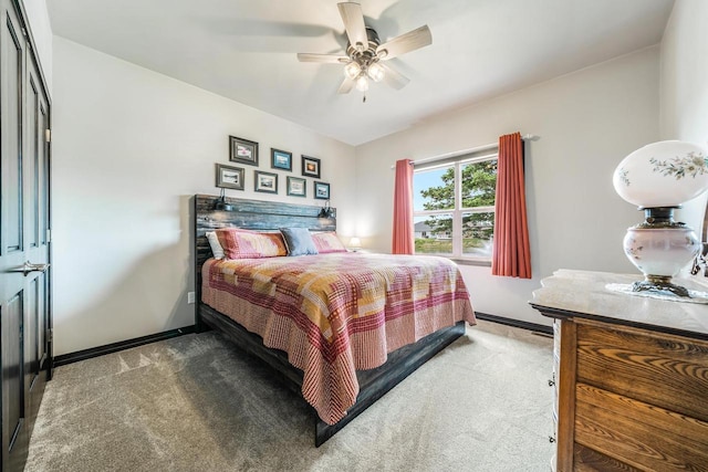 5090 N Milkweed Trl, Appleton, WI 54913 - bedroom with carpet flooring and a ceiling fan