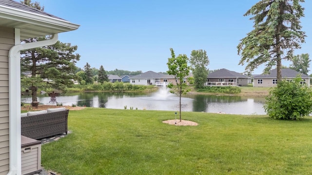 5090 N Milkweed Trl, Appleton, WI 54913 - view of grassy yard with a water view and a residential view