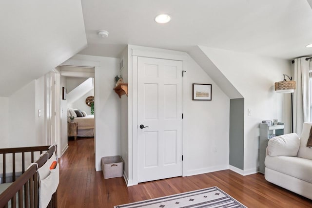 228 N Pleasant Ave, Jefferson, WI 53549 - additional living space with wood finished floors, vaulted ceiling, and recessed lighting