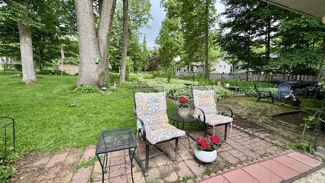 3218 N 13th St, Wausau, WI 54403 - view of patio / terrace with an outbuilding