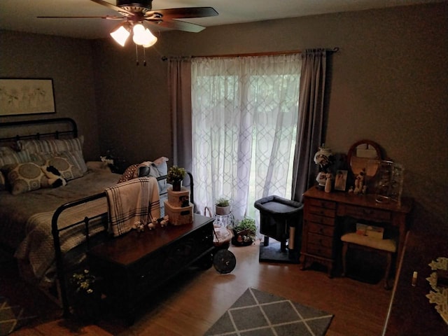 W5211 Fern Ave, Montello, WI 53949 - bedroom featuring wood finished floors and a ceiling fan