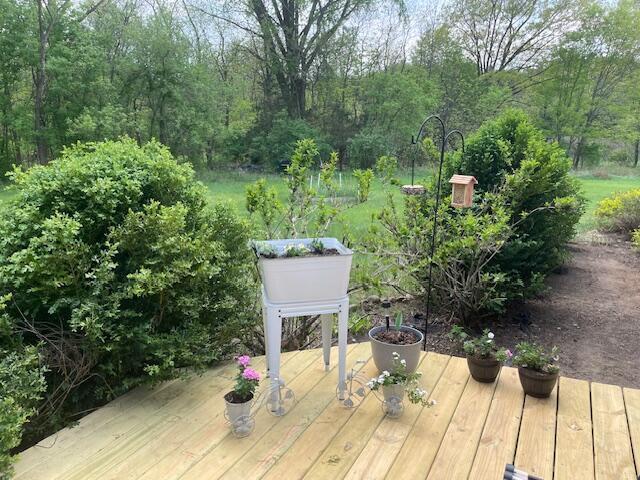 W5211 Fern Ave, Montello, WI 53949 - view of wooden deck