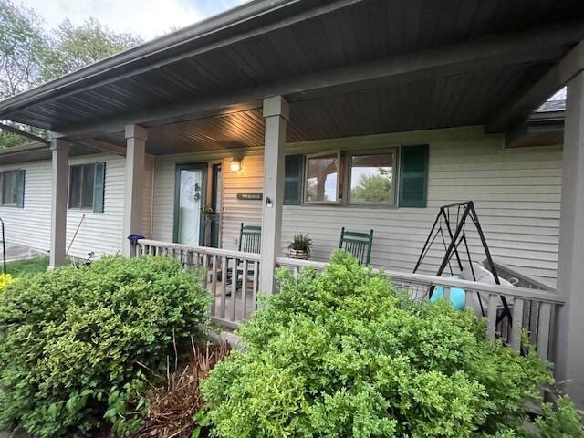W5211 Fern Ave, Montello, WI 53949 - property entrance with a porch