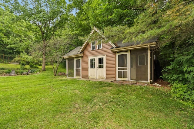 S83W27815 Beaver Trl, Mukwonago, WI 53149 - view of outdoor structure with a sunroom