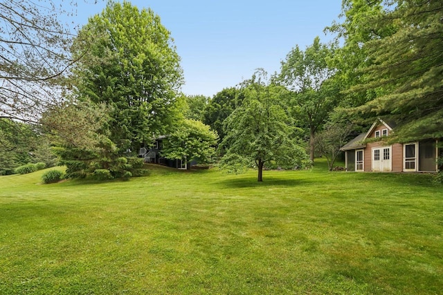S83W27815 Beaver Trl, Mukwonago, WI 53149 - view of green lawn with an outbuilding