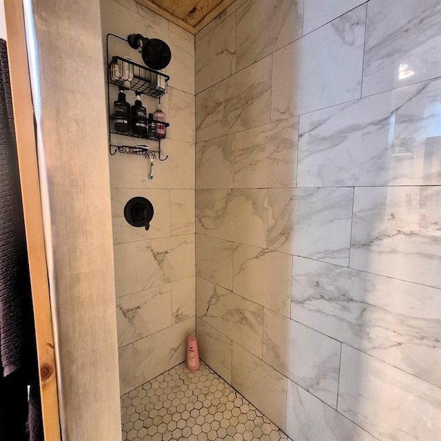 15531 Lakewood Dr, Hayward, WI 54843 - bathroom featuring a tile shower