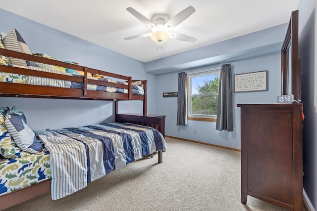 W163N10515 Ridgeview Ln, Germantown, WI 53022 - bedroom with light colored carpet and ceiling fan