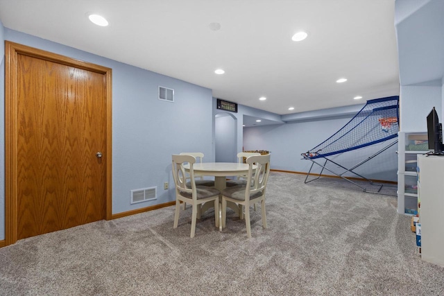 W163N10515 Ridgeview Ln, Germantown, WI 53022 - dining space with carpet and recessed lighting