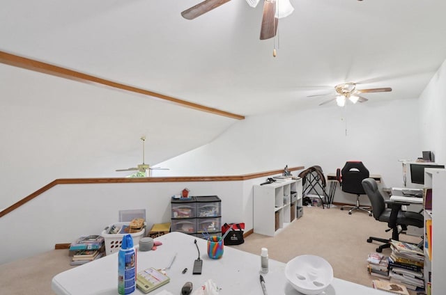 735 Cherokee Path, Lake Mills, WI 53551 - office space with ceiling fan and carpet flooring