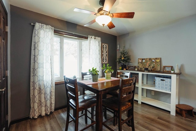 215 Marcoe St, Fond Du Lac, WI 54937 - dining space with wood finished floors and a ceiling fan