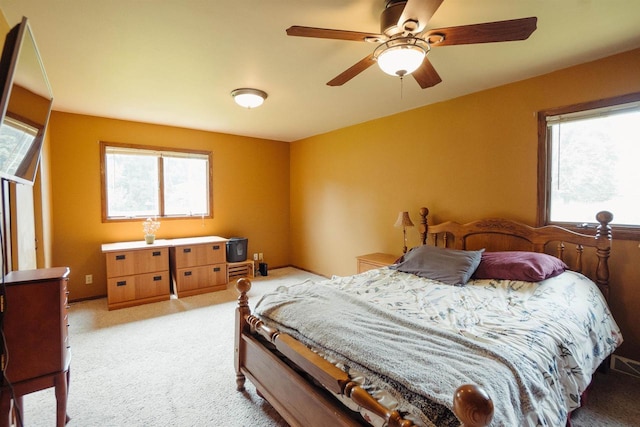 215 Marcoe St, Fond Du Lac, WI 54937 - bedroom featuring light colored carpet and a ceiling fan