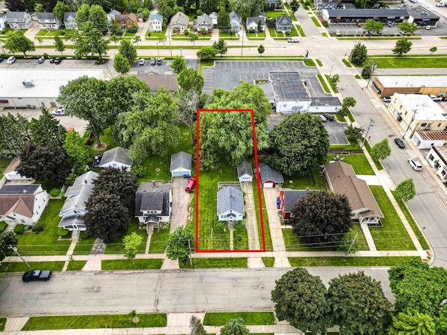 1513 W Washington St, Appleton, WI 54914 - aerial perspective of suburban area with property boundaries highlighted