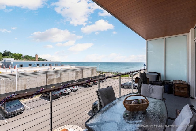 324 N Lake St Unit 204, Port Washington, WI 53074 - balcony with a water view