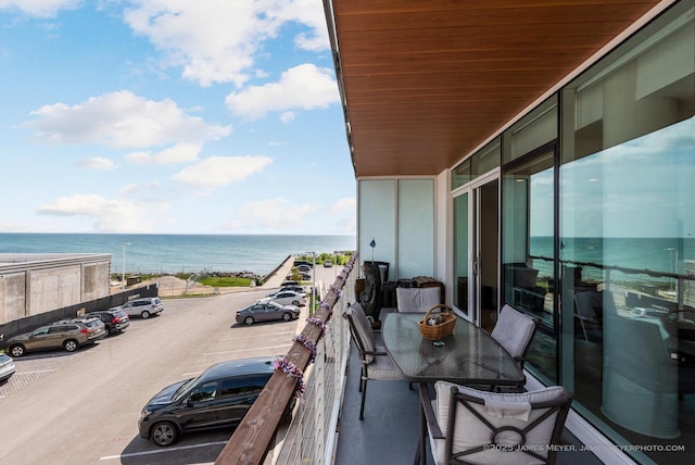 324 N Lake St Unit 204, Port Washington, WI 53074 - balcony featuring a water view