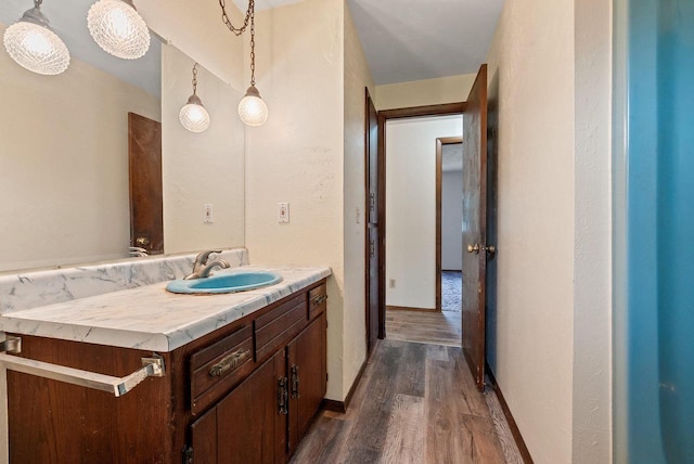 1517 Navarino St, Algoma, WI 54201 - bathroom with wood finished floors and vanity