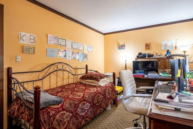 9600 W Debbie Ln, Milwaukee, WI 53224 - carpeted bedroom featuring ornamental molding and a desk