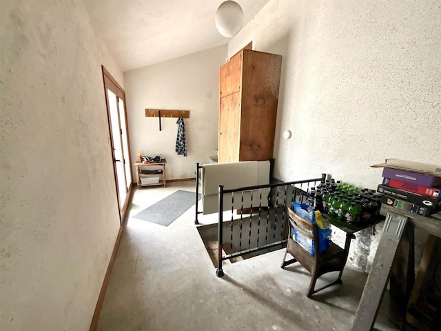 154 W Arndt St, Fond Du Lac, WI 54935 - hall with concrete flooring and a textured wall