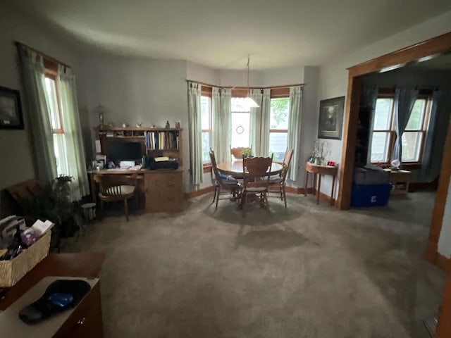 154 W Arndt St, Fond Du Lac, WI 54935 - dining space with carpet flooring and an office area