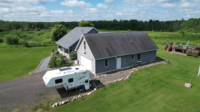 70355 Laine Rd, Iron River, WI 54847 - aerial view of property and surrounding area with a forest