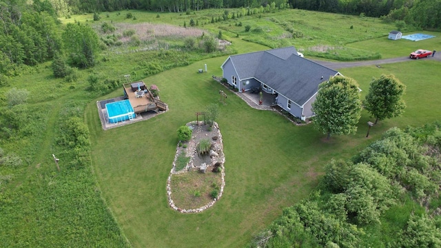 70355 Laine Rd, Iron River, WI 54847 - aerial view of property and surrounding area featuring a pool