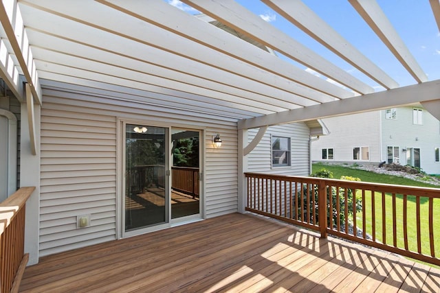 1601 Raspberry Ln, Mount Horeb, WI 53572 - wooden deck with a pergola and a yard