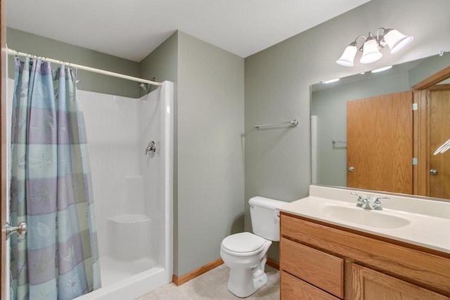 1601 Raspberry Ln, Mount Horeb, WI 53572 - bathroom featuring vanity, a shower with curtain, and tile patterned floors