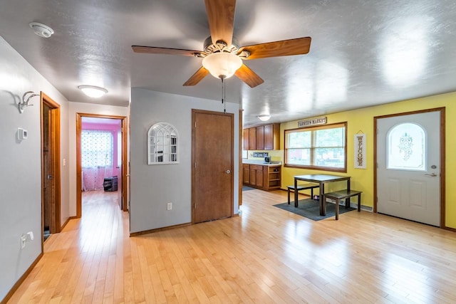 1508 Pearson St, Wausau, WI 54401 - entryway featuring ceiling fan and light wood-style flooring