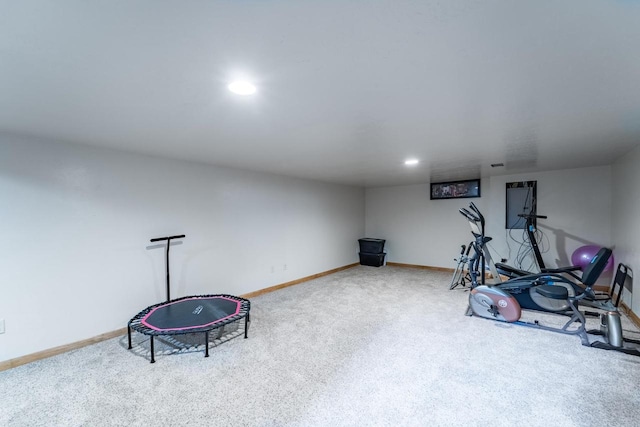 1508 Pearson St, Wausau, WI 54401 - exercise room with carpet flooring and recessed lighting