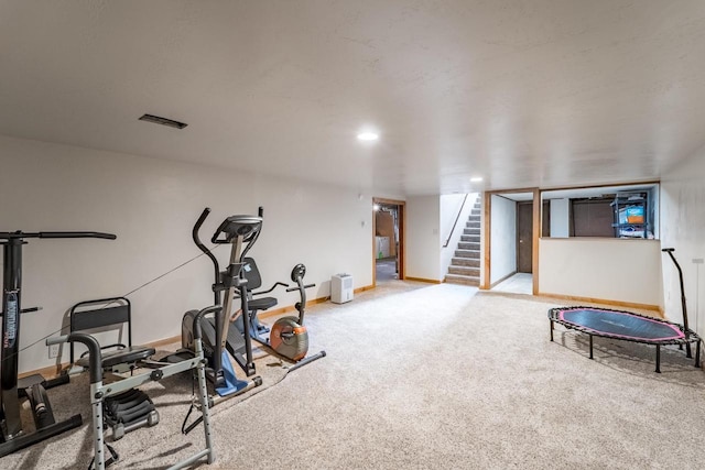 1508 Pearson St, Wausau, WI 54401 - exercise area with carpet flooring and baseboards