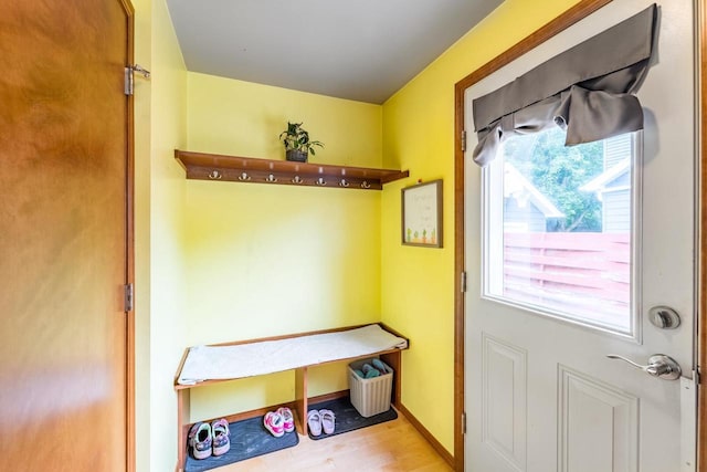 1508 Pearson St, Wausau, WI 54401 - mudroom featuring wood finished floors and baseboards