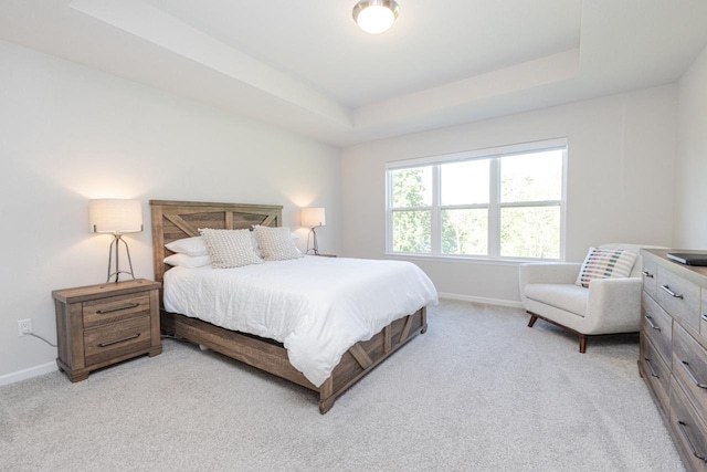 310 Paradise Ct, Hartland, WI 53029 - bedroom with a tray ceiling and light colored carpet