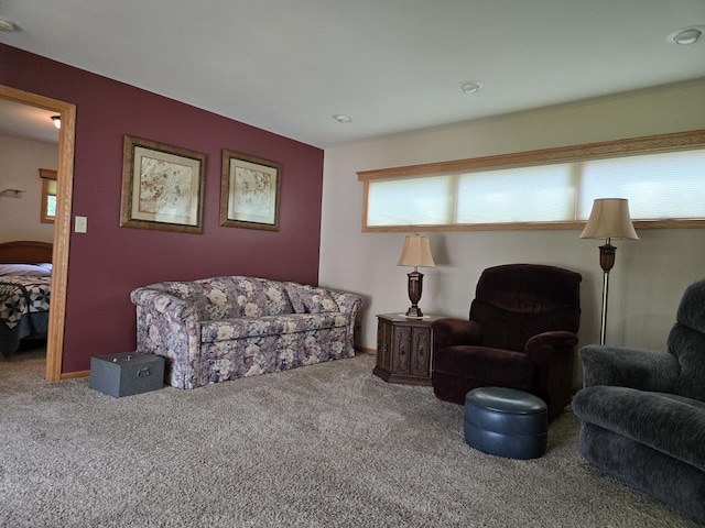131 Crestview Ln, Nekoosa, WI 54457 - carpeted living area with baseboards