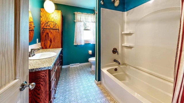N2493 Kunz Rd, Fort Atkinson, WI 53538 - full bathroom with vanity, shower / bathtub combination, and tile patterned flooring