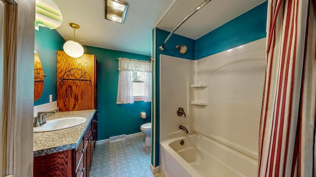 N2493 Kunz Rd, Fort Atkinson, WI 53538 - bathroom with vanity, shower / tub combo, and tile patterned floors
