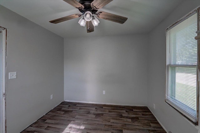 500 2nd Ave, Hollandale, WI 53544 - spare room featuring healthy amount of natural light, wood finished floors, and a ceiling fan
