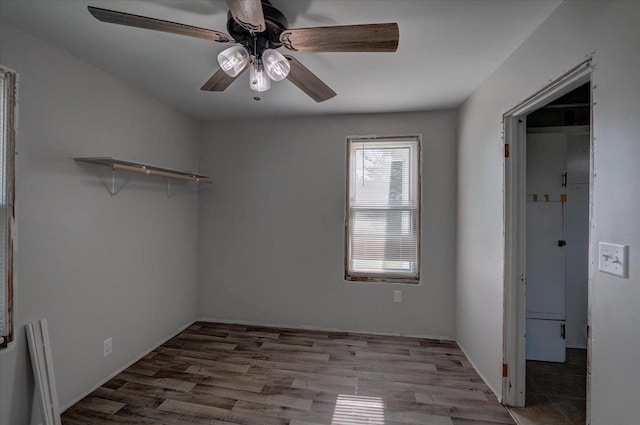 500 2nd Ave, Hollandale, WI 53544 - empty room with ceiling fan and wood finished floors