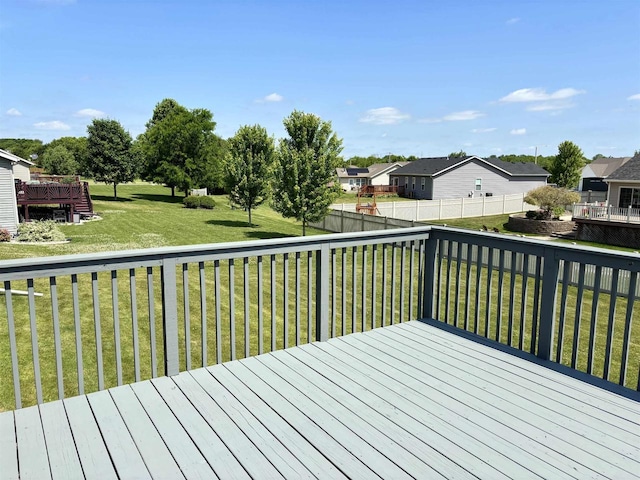 862 Stonefield Dr, Edgerton, WI 53534 - deck with a residential view