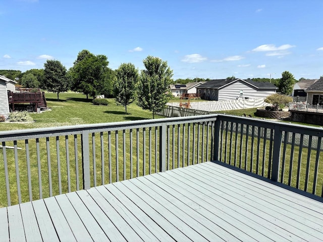 862 Stonefield Dr, Edgerton, WI 53534 - deck with a residential view