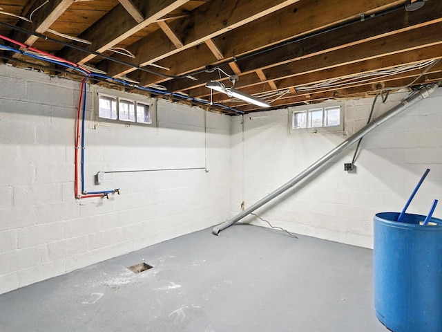 821 N 6th St, Manitowoc, WI 54220 - below grade area featuring concrete block wall