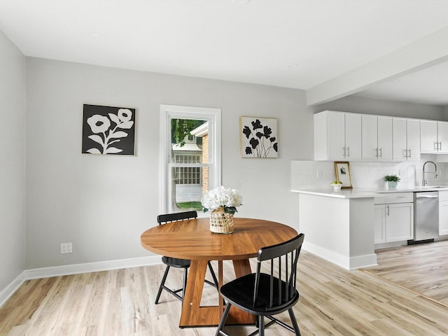 821 N 6th St, Manitowoc, WI 54220 - dining area featuring light wood-style floors